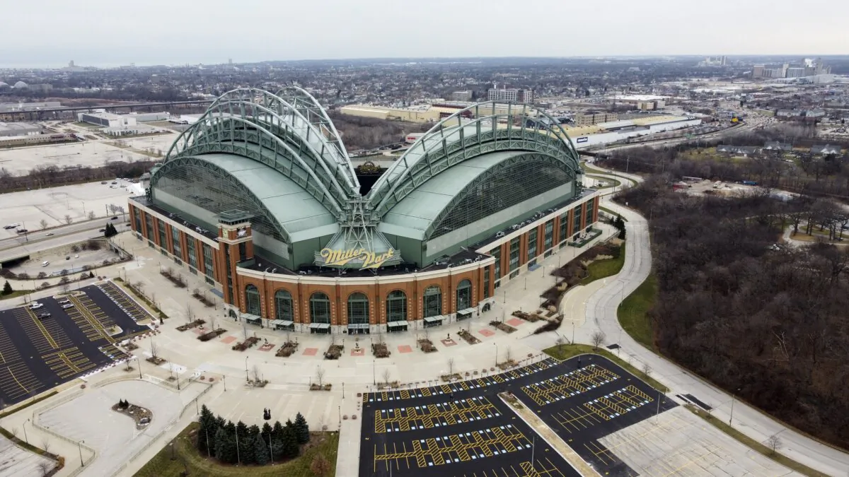 Miller Park is seen in Milwaukee on Dec. 17, 2020. (Morry Gash/AP Photo)