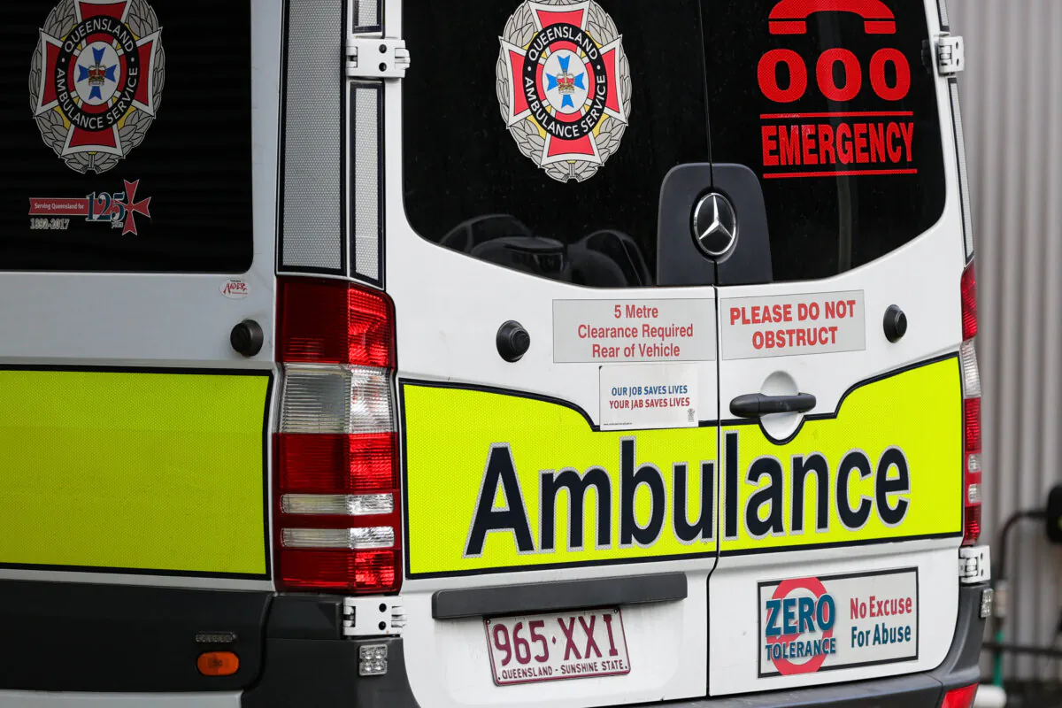 A general view of an ambulance in Brisbane, Australia, on Sept. 23, 2022. (AAP Image/Russell Freeman)