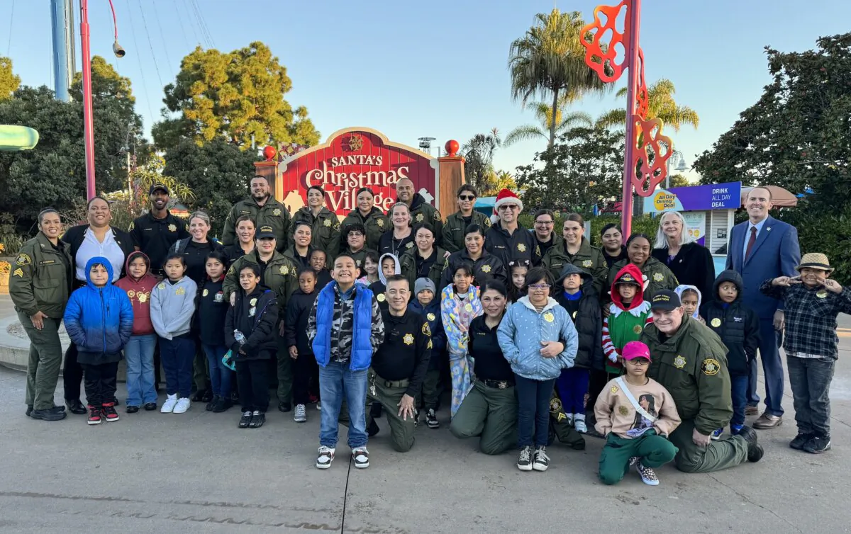 Regional law enforcement accompanied 300 specially selected third graders at the annual "Shop with a Cop" event in San Diego County on Dec. 2, 2023. (Courtesy of the County of San Diego)