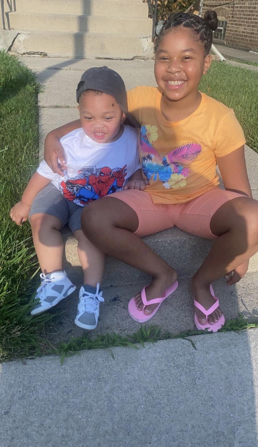 Ashton Bruce with his sister, Akira Bruce.