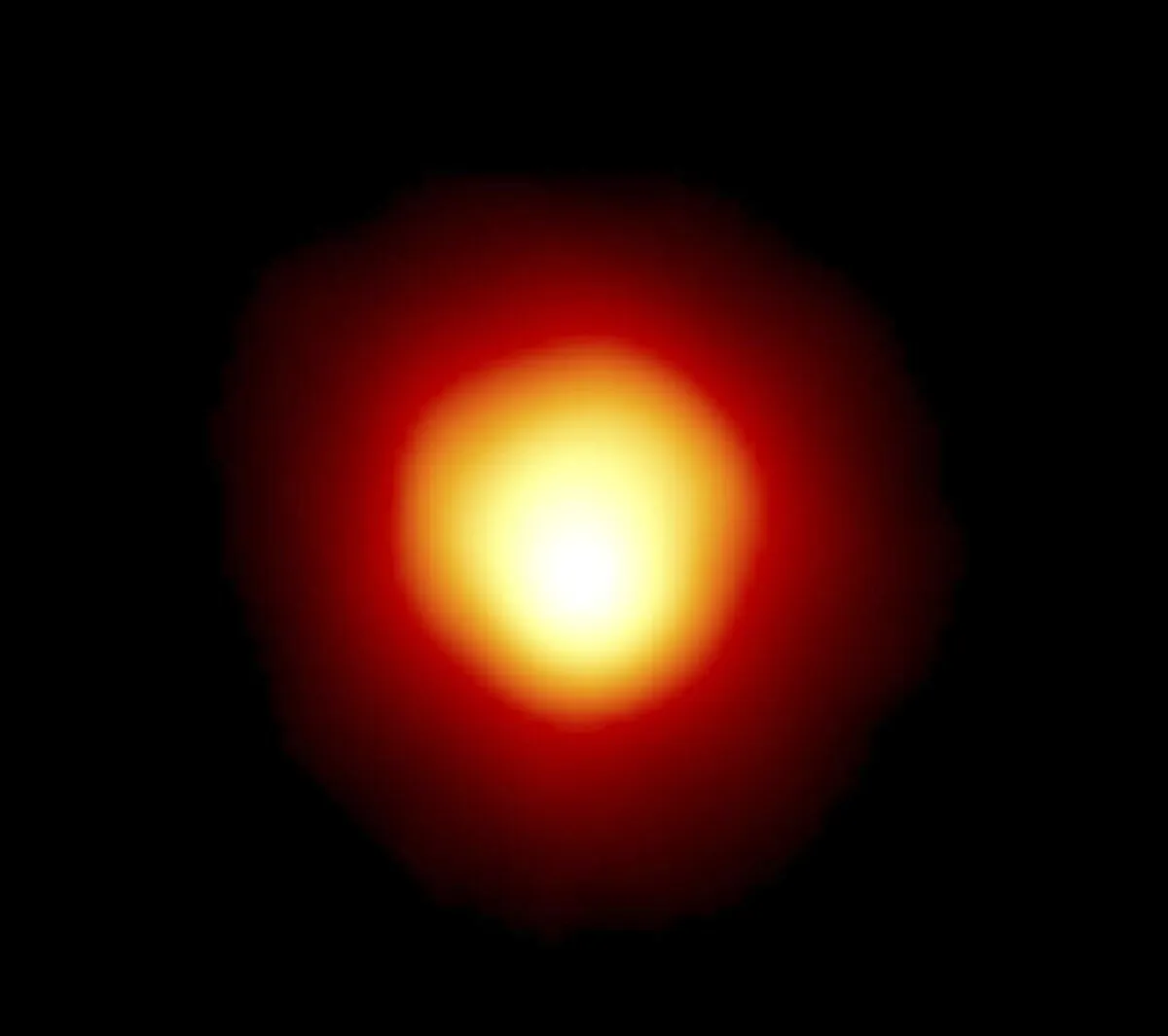 This image made with the Hubble Space Telescope and released by NASA on Aug. 10, 2020 shows the star Alpha Orionis, or Betelgeuse, a red supergiant. (Andrea Dupree (Harvard-Smithsonian CfA), Ronald Gilliland (STScI), NASA and ESA via AP)
