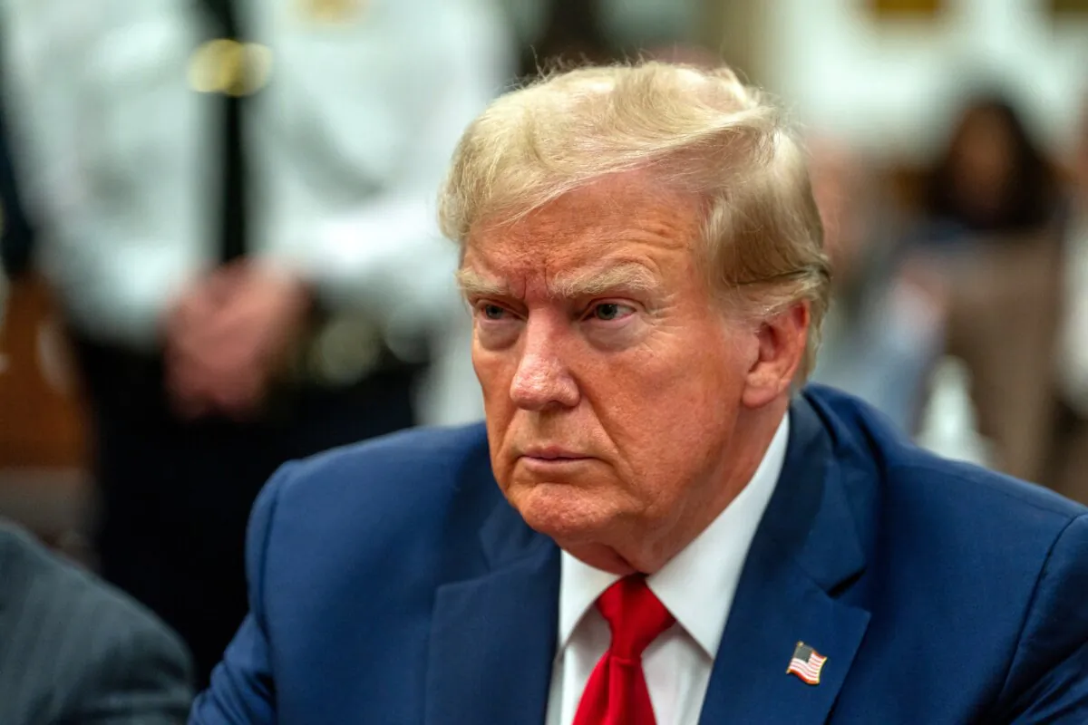 Former President Donald Trump attends his trial in New York State Supreme Court in New York City on Dec. 7, 2023. (David Dee Delgado/Getty Images)