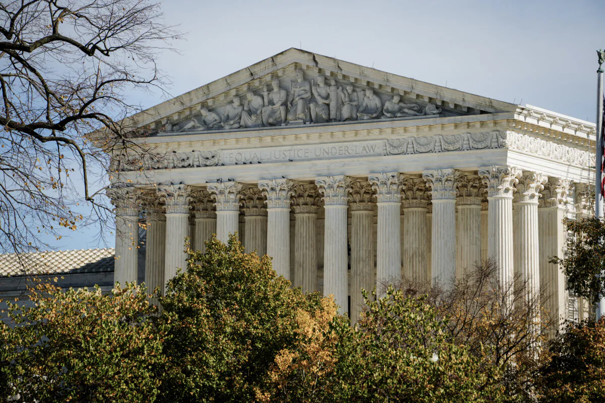 The U.S. Supreme Court in Washington on Nov. 8, 2023. (Madalina Vasiliu/The Epoch Times)