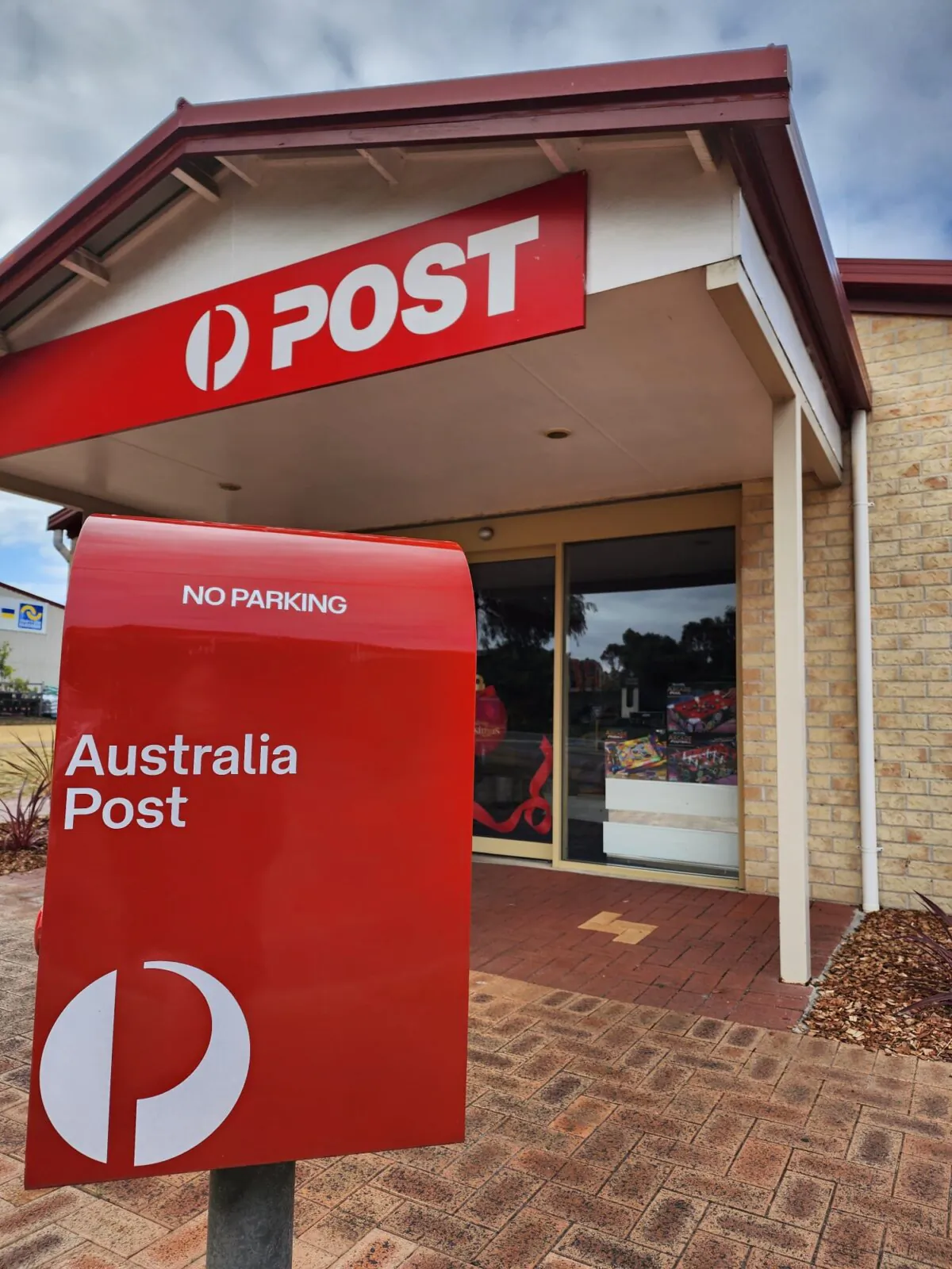 A post box is seen outside an Australia Post branch in the regional town of Walpole in Western Australia on Dec. 8, 2023. (Susan Mortimer/The Epoch Times)