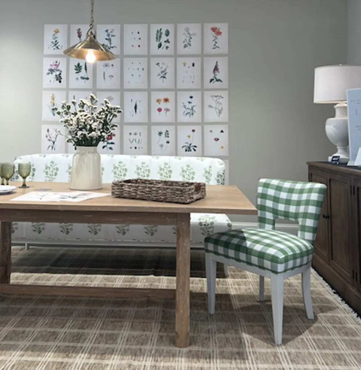 Green and brown color palettes can skew formal or casual, often taking direction from the types of textiles selected. (Provided photo/TNS)