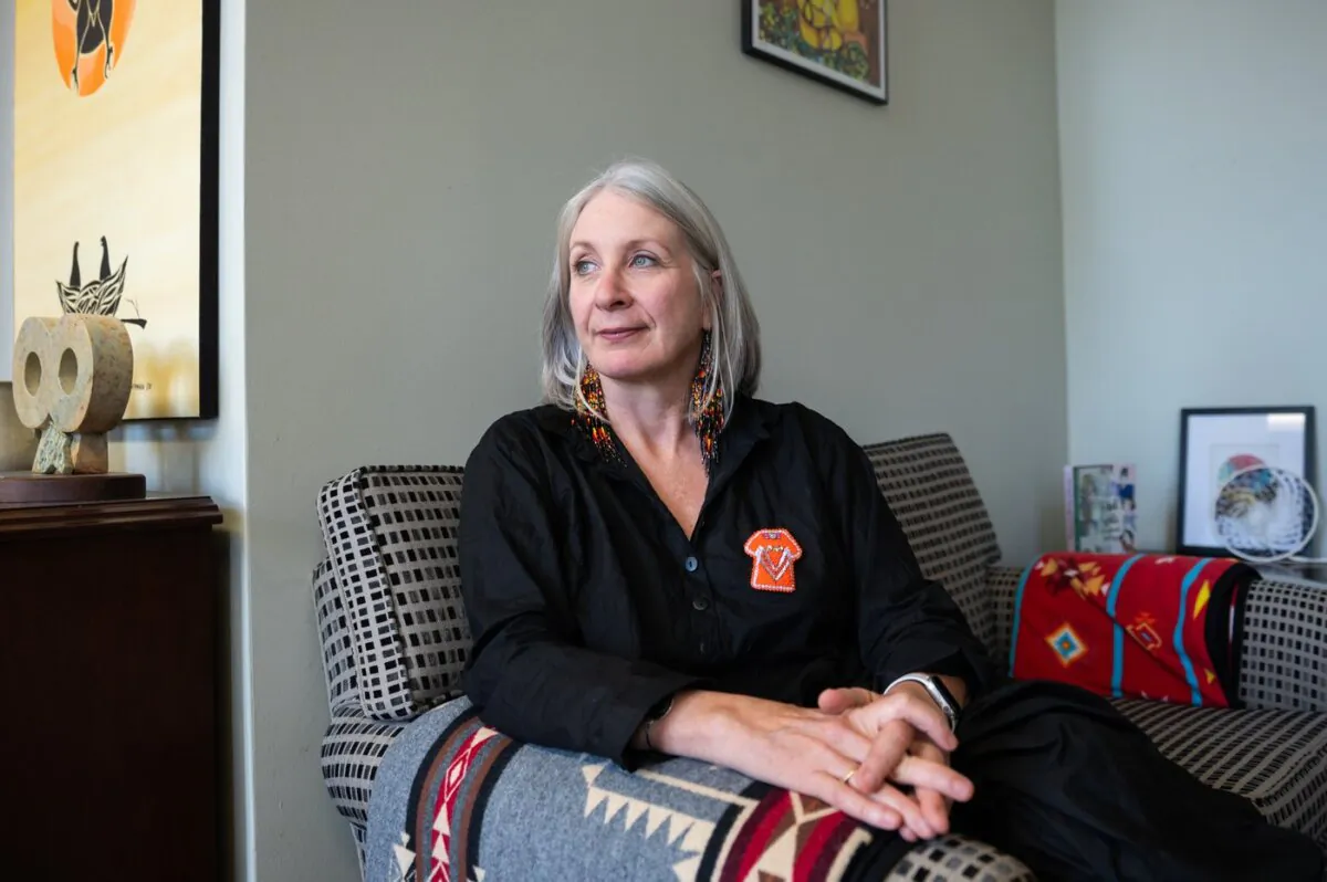 Indigenous Services Minister Patty Hajdu is shown at her office in Ottawa, on Sept. 26, 2023. (The Canadian Press/Spencer Colby)