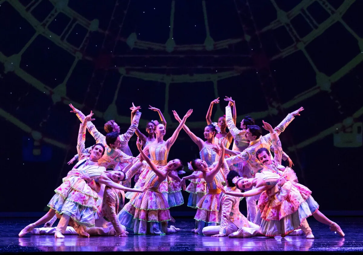 The Joffrey Ballet ensemble, in “The Nutcracker.” (Katie Miller)