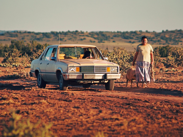 girl and car in desert in FRYBREAD FACE AND ME