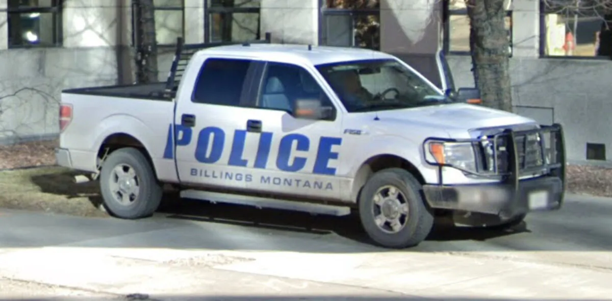 A police car in Billings, Mont., in January 2022. (Google Maps/Screenshot via The Epoch Times)