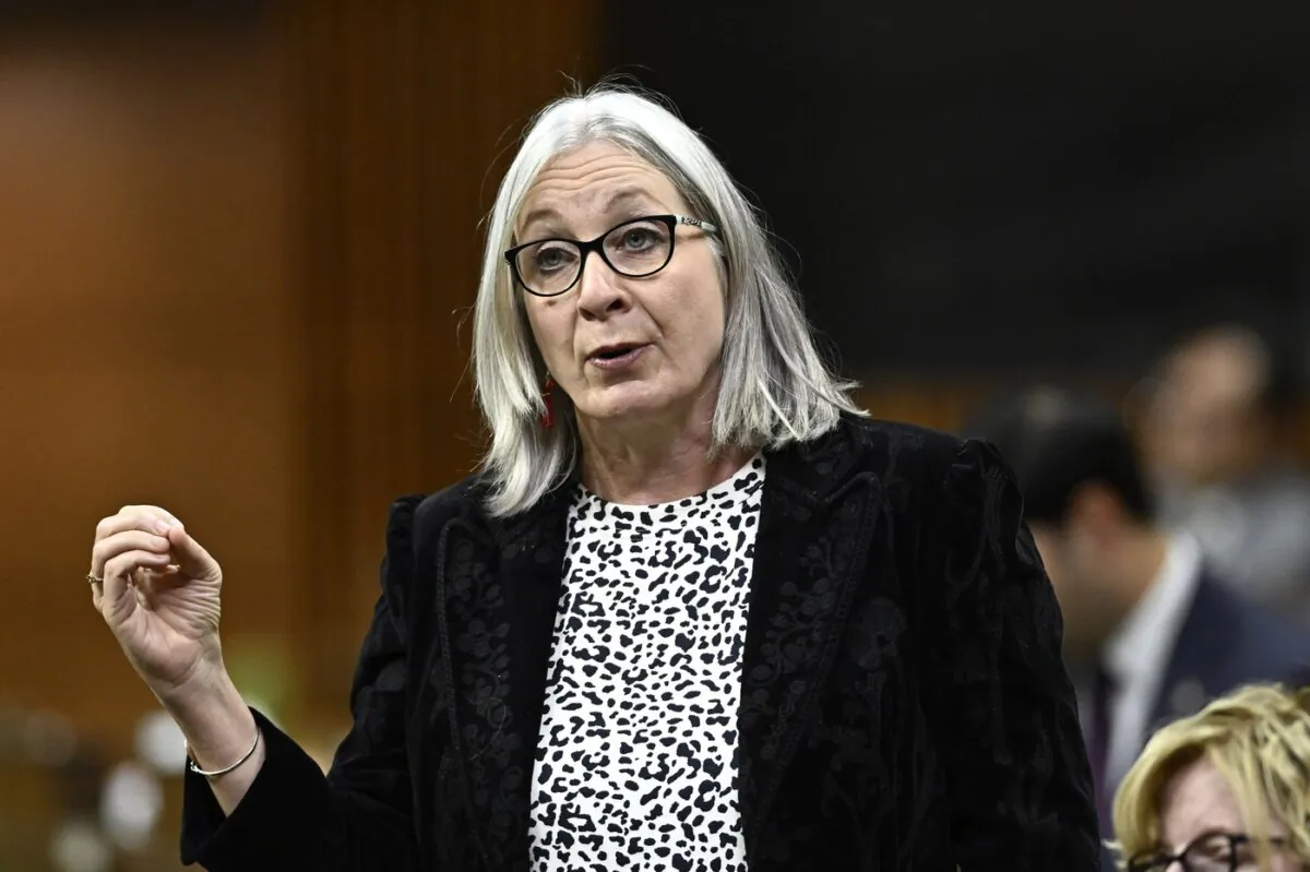 Hajdu rises during Question Period in the House of Commons on Parliament Hill in Ottawa, on Oct. 6, 2023. (The Canadian Press/Justin Tang)