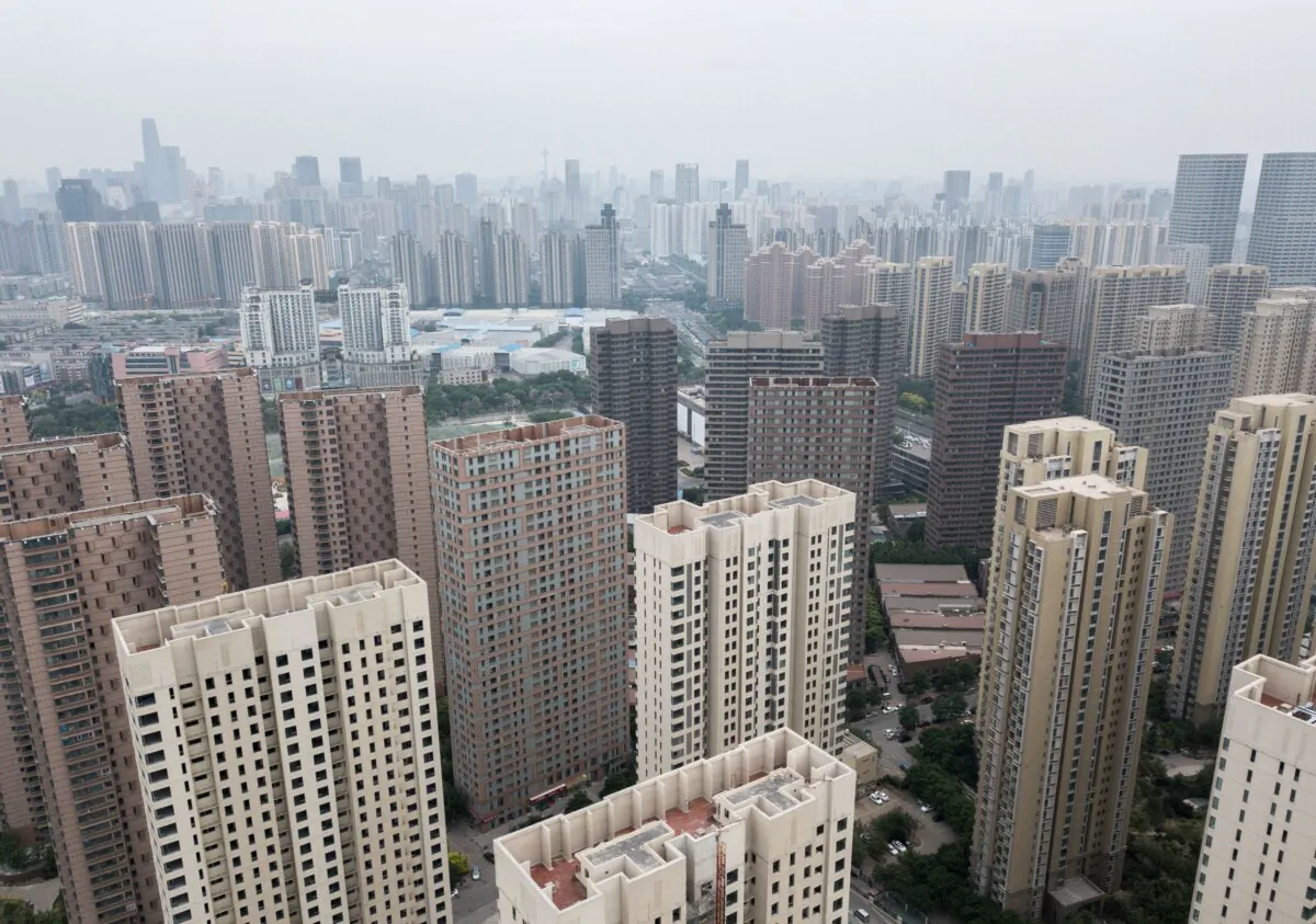 An aerial view of residential buildings in Tianjin, China, on May 10, 2018. (Fred Dufour/AFP via Getty Images)