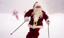 Skiing Santas Hit Slopes in Maine