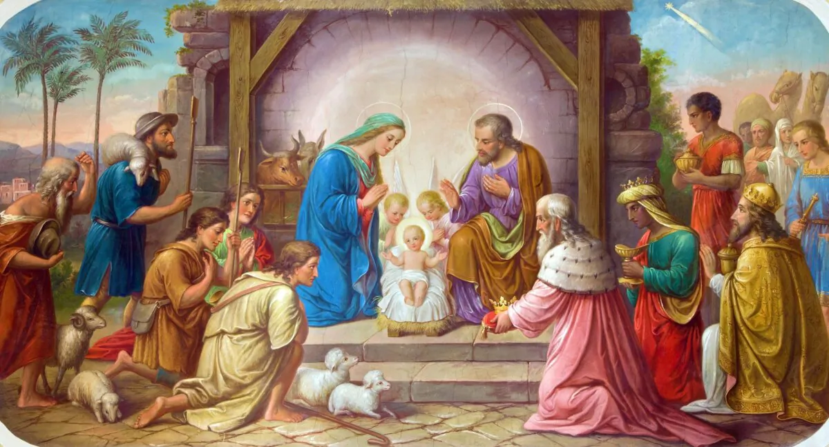 Fresco of a nativity scene by Austrian painter Josef Kastner the older. (Renata Sedmakova/Shutterstock)