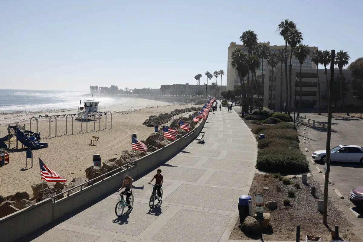 The beachfront in Ventura, Calif., on July 4, 2020. (Brent Stirton/Getty Images)
