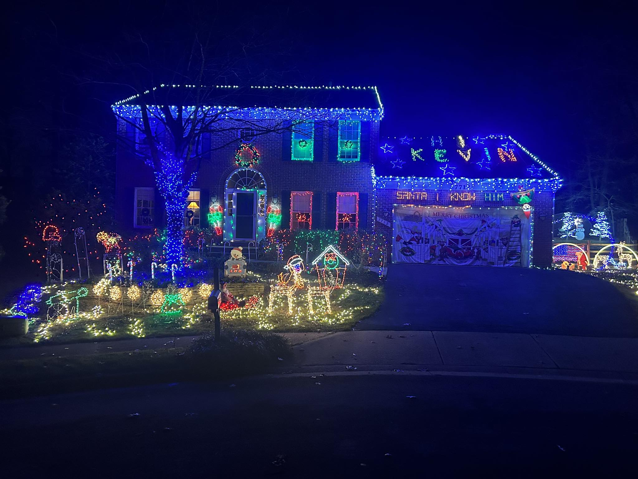 The Hi-Kevin Christmas light display from 2023.