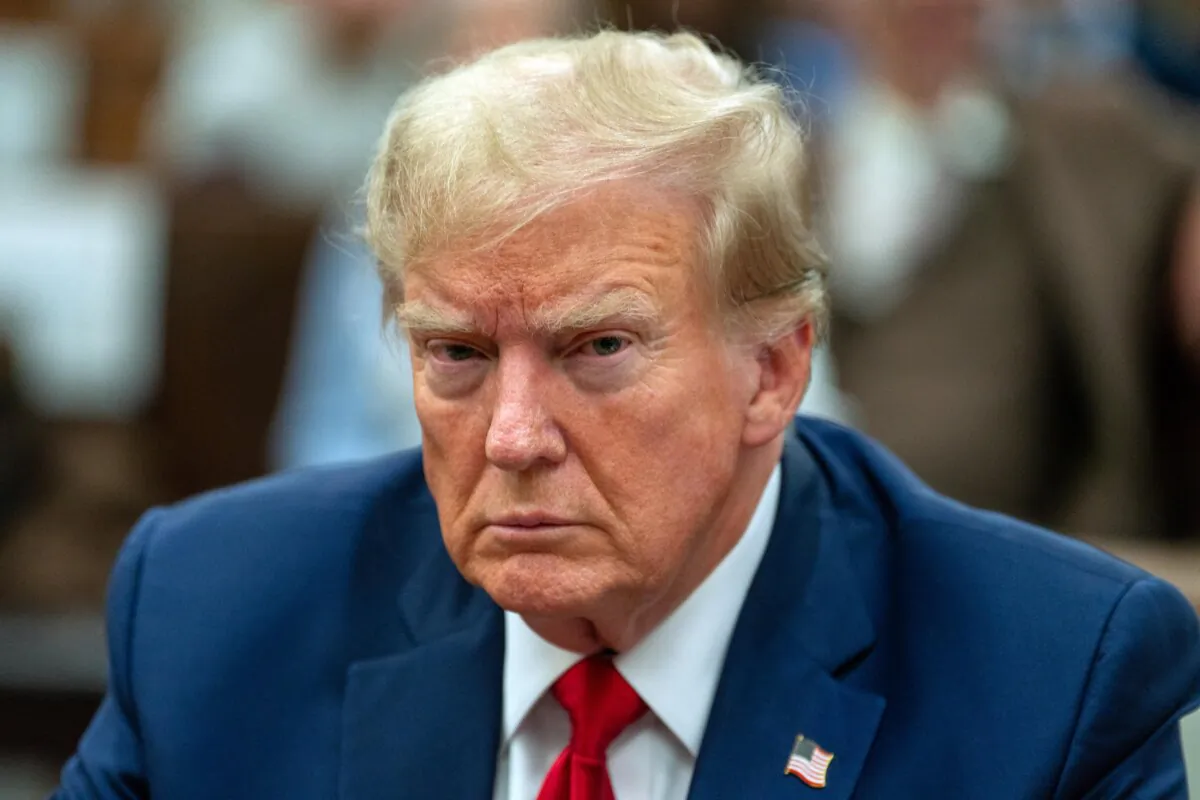 Former President Donald Trump attends his trial in New York State Supreme Court in New York on Dec. 7, 2023. (David Dee Delgado/Getty Images)