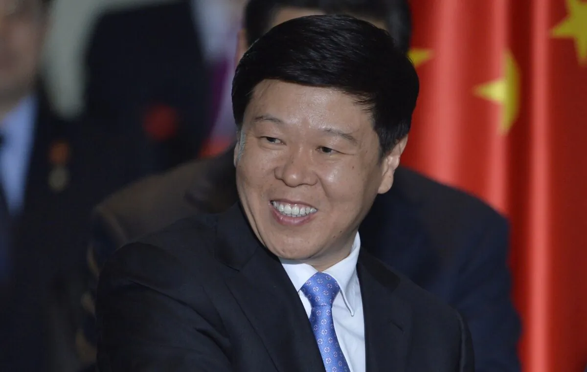 The then Chinese tax commissioner Wang Jun on March 28, 2014. (Odd Andersen/AFP via Getty Images)
