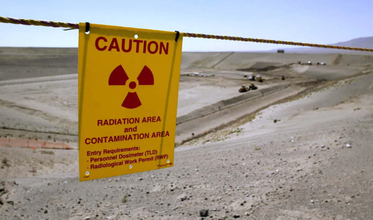 The Environmental Restoration Disposal Facility is seen at the Hanford Nuclear Reservation near Richland, Washington, on June 30, 2005. The landfill is used to discard contaminated soil, building materials, and debris from cleanup work at the rate of 600,000 tons per year. Hanford was a plutonium production complex that played a key role in the nation's defense beginning in the 1940s with the Manhattan Project to develop the atomic bomb and continued for 40 years. (Jeff T. Green/Getty Images)