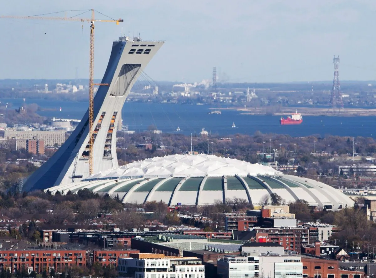 The Olympic Stadium is seen in Montreal on Nov. 10, 2017. (The Canadian Press/Ryan Remiorz)