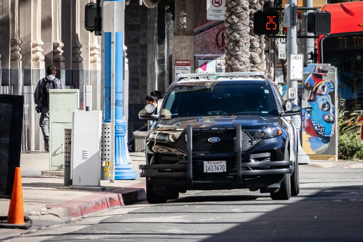 A Long Beach Police Department vehicle in Long Beach, Calif., on Dec. 13, 2023. (John Fredricks/The Epoch Times)