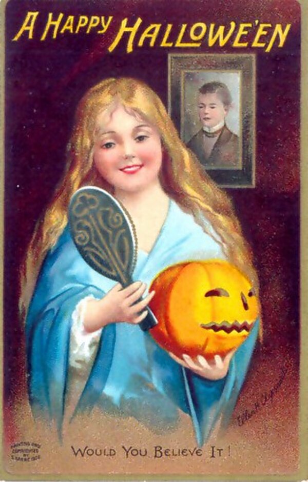 Ellen Clapsaddle's Halloween postcard