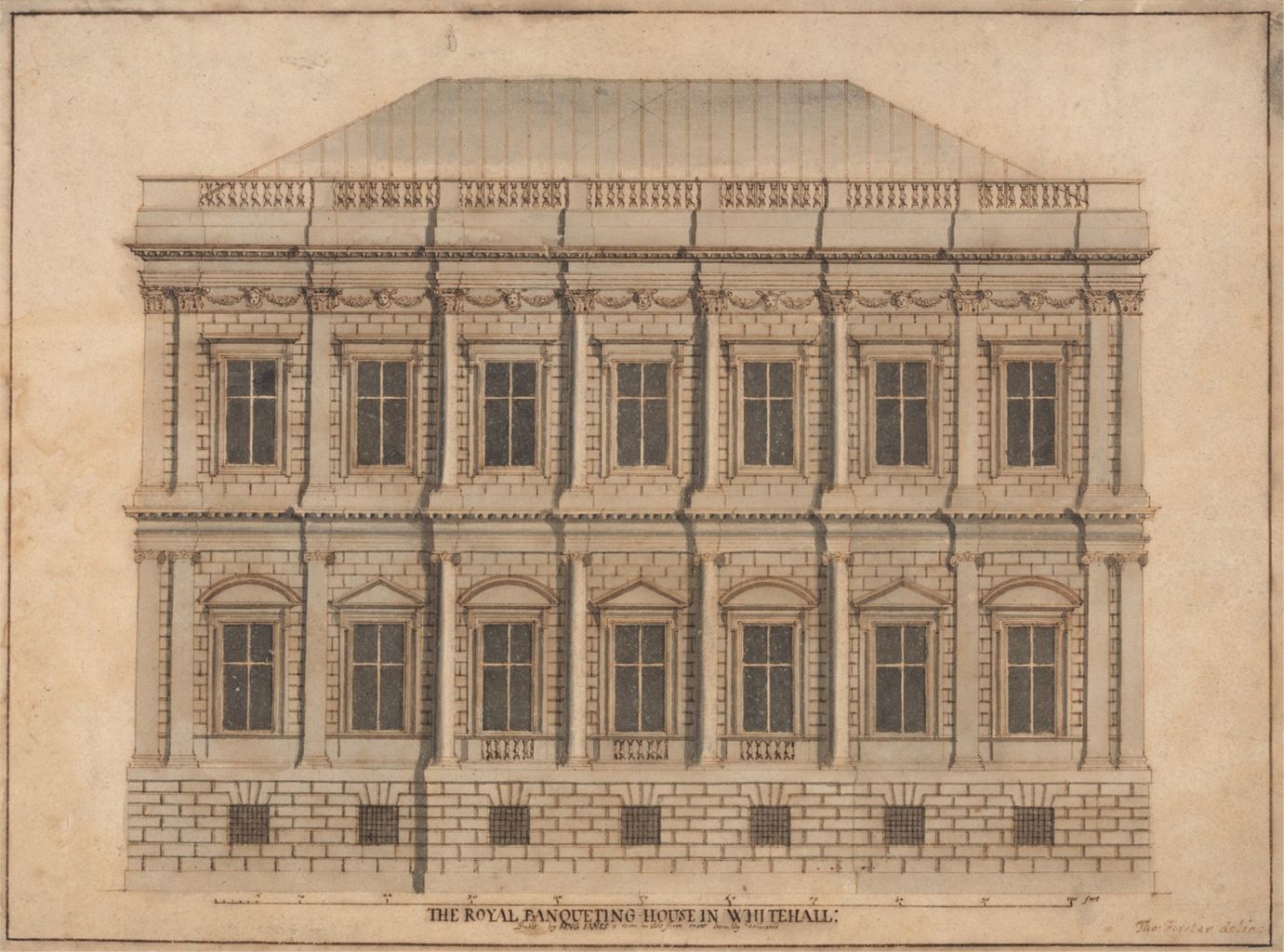 Banqueting House, Whitehall: Front Elevation