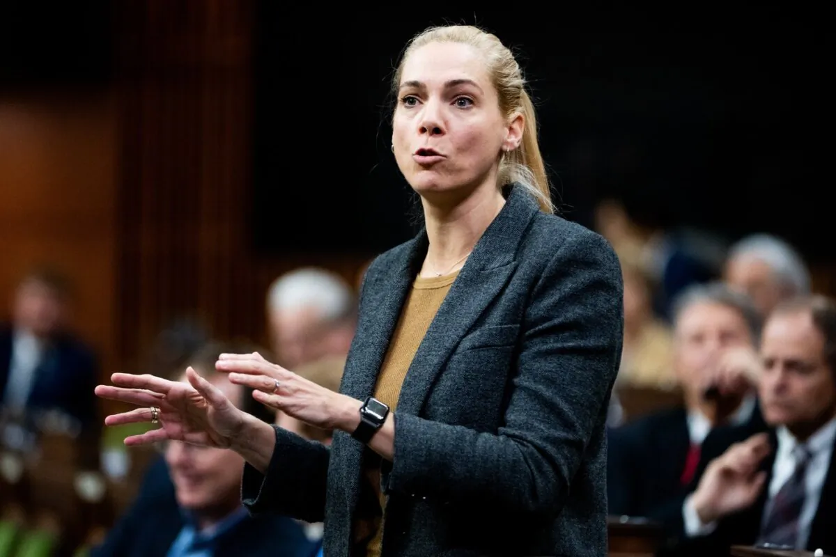 Pascale St-Onge, Minister of Canadian Heritage, rises during Question Period on Parliament Hill in Ottawa, on Nov. 24, 2023. (The Canadian Press/Spencer Colby)