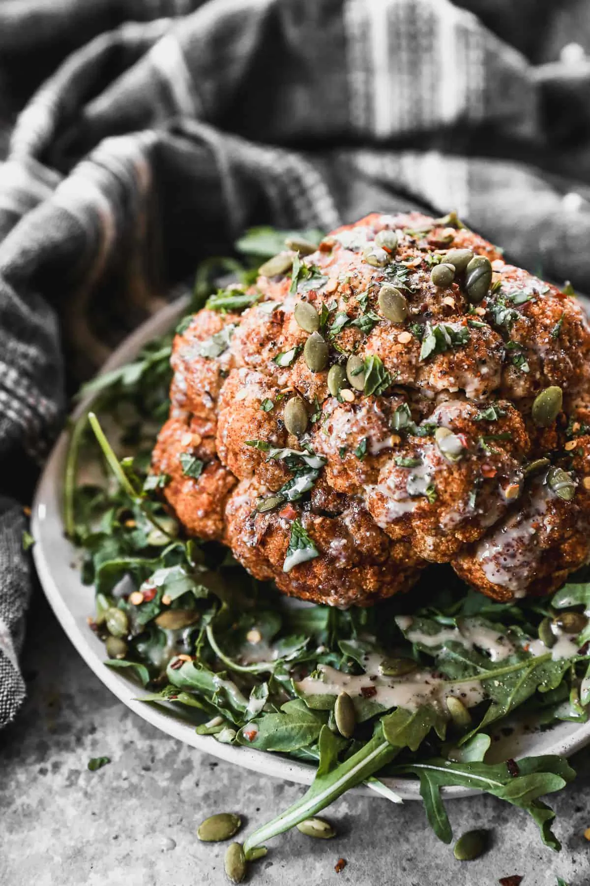 Whether as a side dish or an appetizer, this roasted cauliflower is a show stopper. (Courtesy of Lauren Allen)