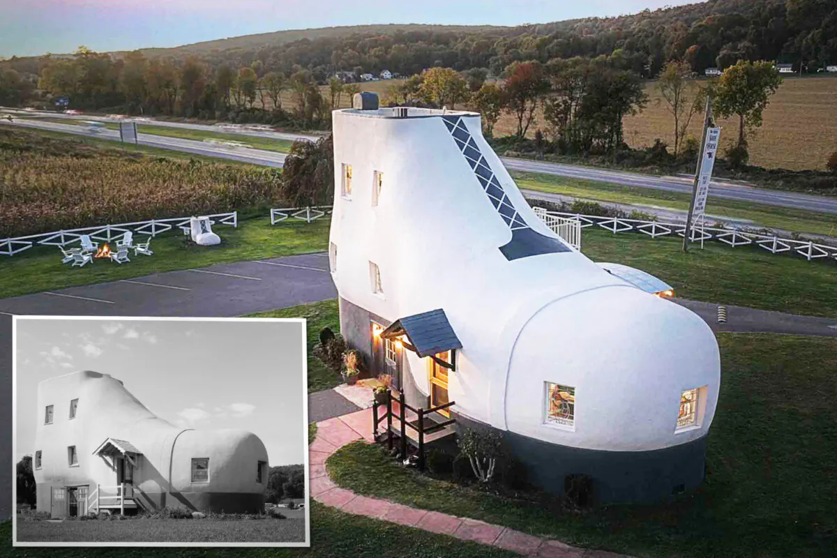 (Courtesy of Haines Shoe House); (Inset: Public Domain)