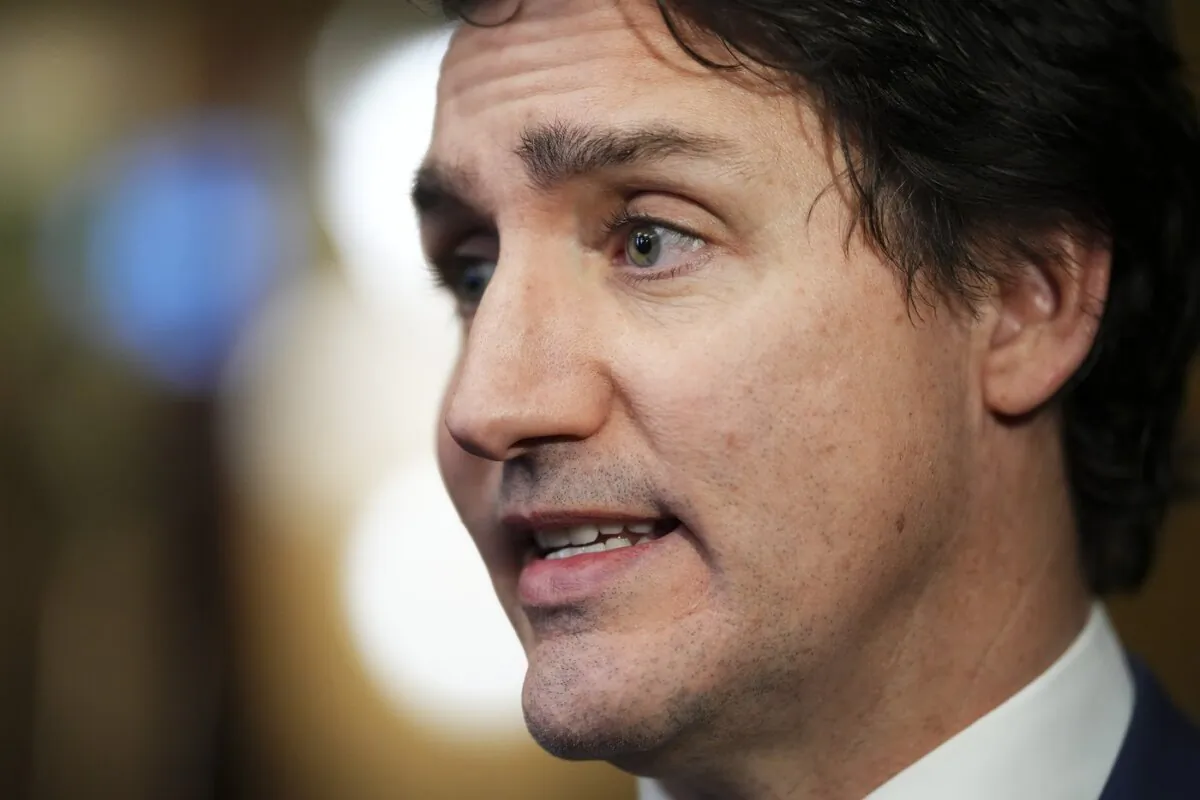 Prime Minister Justin Trudeau speaks to reporters in Ottawa on Dec. 13. 2023. (The Canadian Press/Sean Kilpatrick)