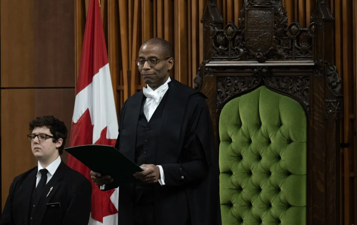 Speaker of the House of Commons Greg Fergus is seen in the House of Commons, in Ottawa on Dec. 14, 2023. (The Canadian Press/Adrian Wyld)