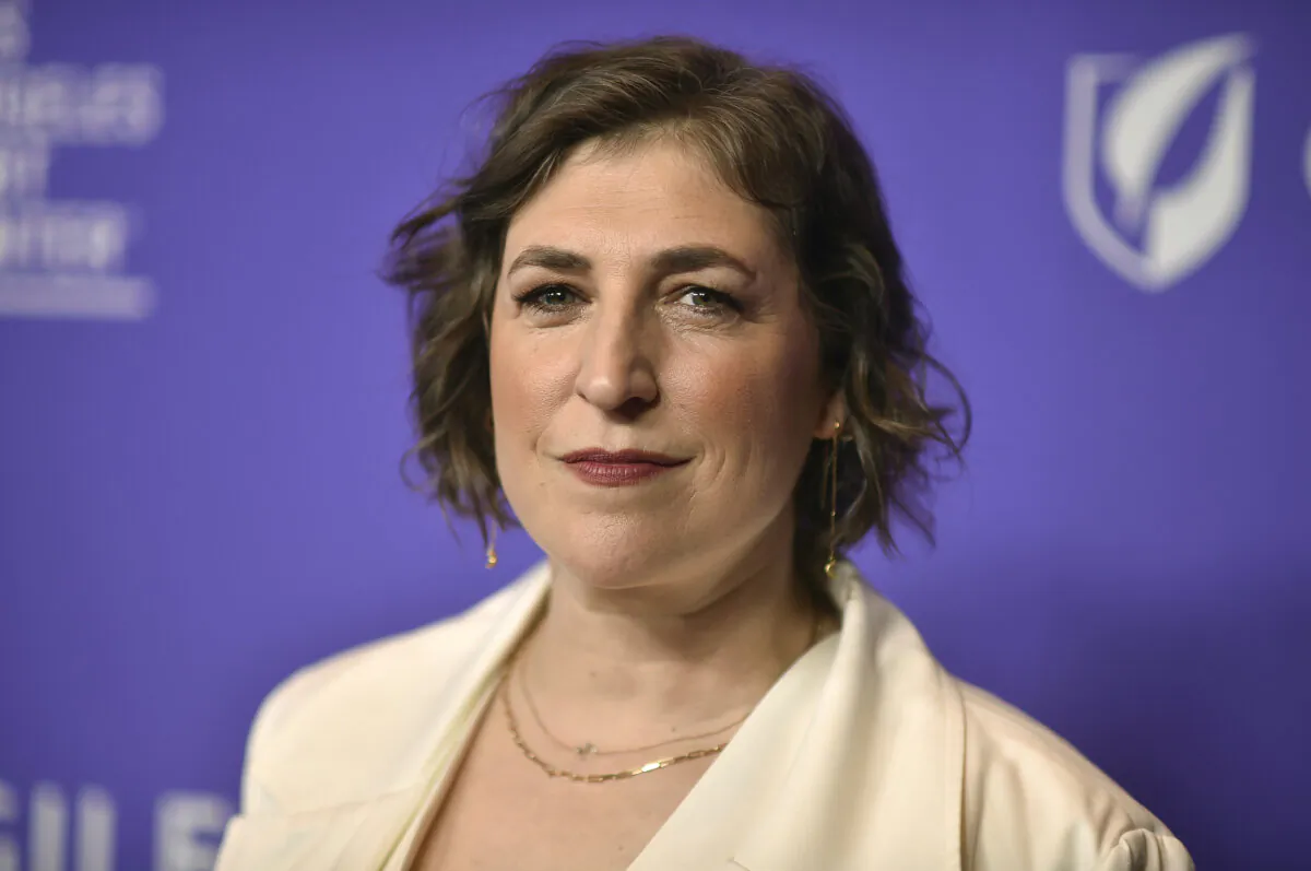 Mayim Bialik at the Fairmont Century Plaza in Los Angeles on April 22, 2023. (Richard Shotwell/Invision/AP)