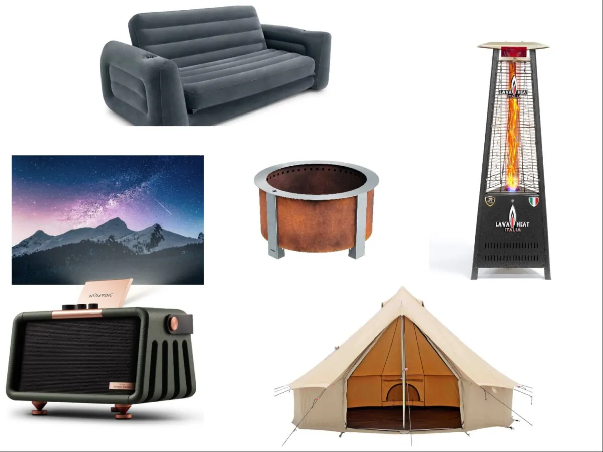 (Courtesy of Breeo.com, Nomvdic.io, LavaHeat.com, IntexCorp.com, WhiteDuckOutdoors.com)