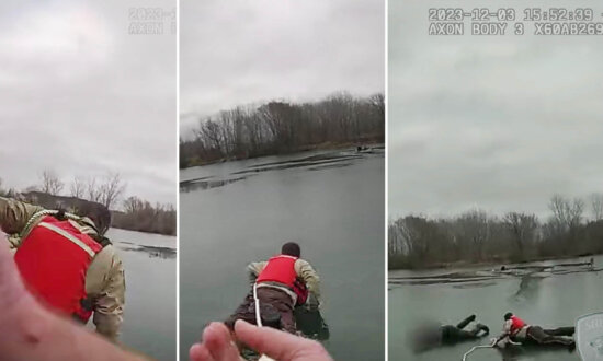 2 Men and Dog Fall Through Ice While Ice Fishing in MN—Then Deputy Braves Thin Ice, Saves Them