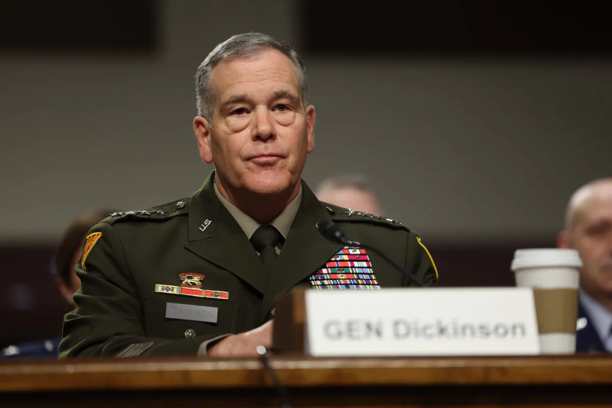 General James Dickinson, Commander of the U.S. Space Command, testifies before the Senate Armed Services Committee in Washington, on March 09, 2023. (Kevin Dietsch/Getty Images)