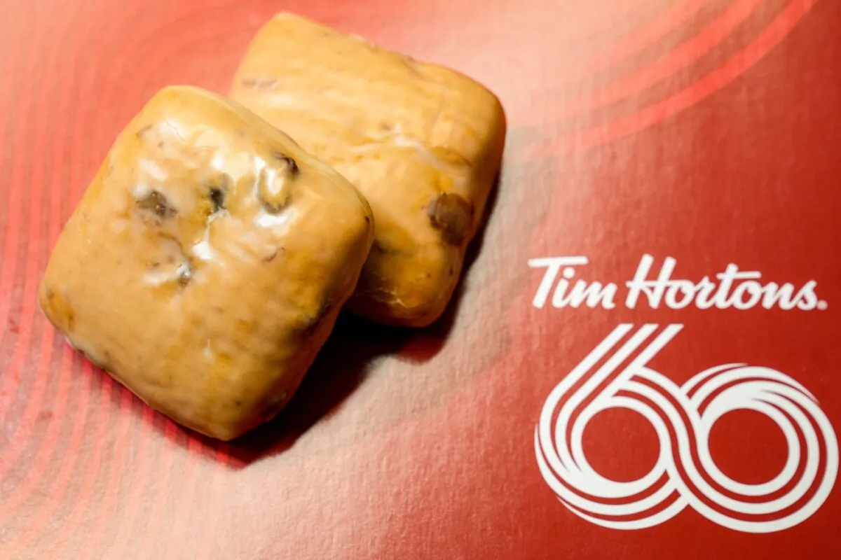 Dutchies are photographed at the Tim Hortons test kitchen in Toronto, on Dec. 8, 2023. (The Canadian Press/Chris Young)