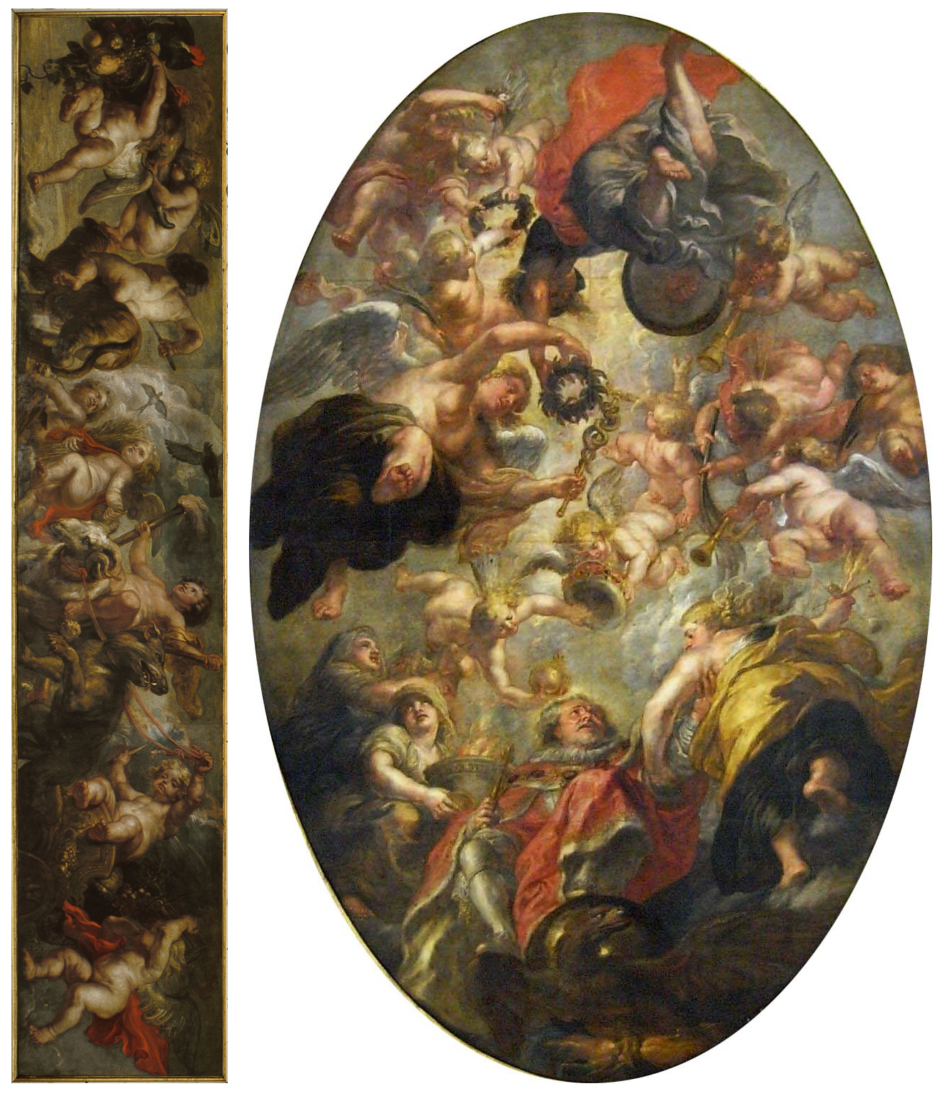 Whitehall Banqueting House ceiling mural by Rubens