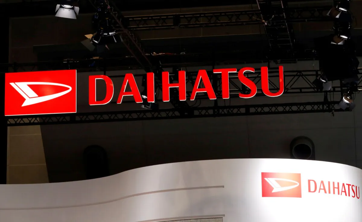 Daihatsu Motors' logos at the 45th Tokyo Motor Show in Tokyo on Oct. 25, 2017. (Kim Kyung-Hoon/Reuters)