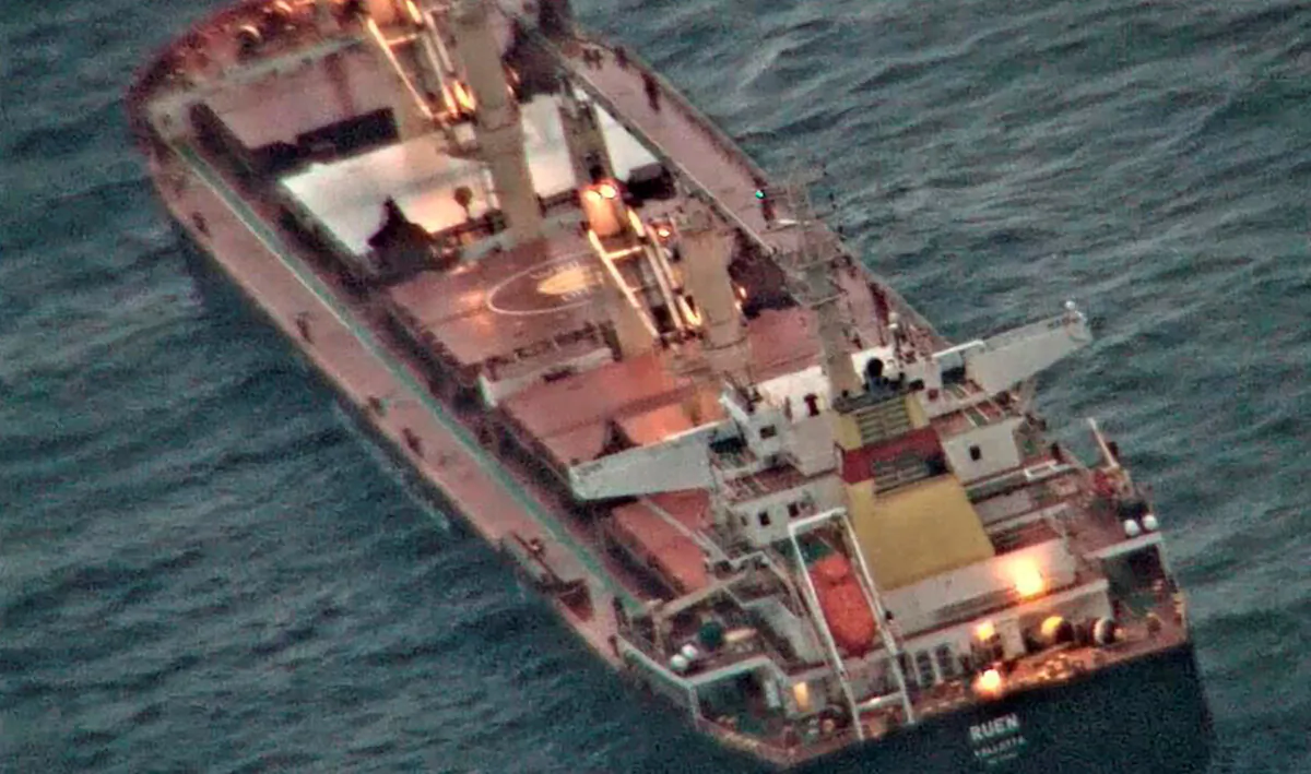 The Maltese-flagged MV Ruen. (Press Information Bureau via AP)