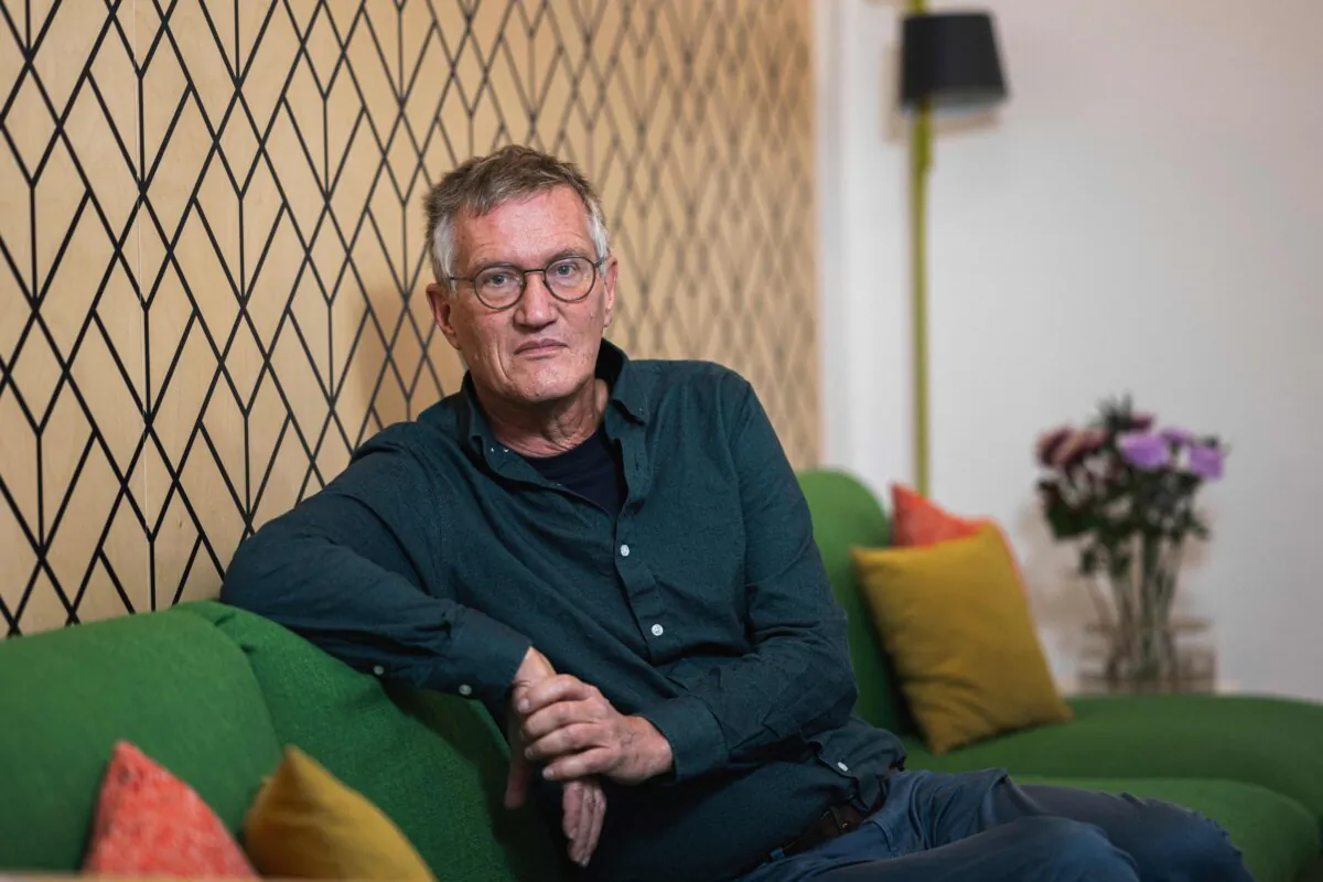Former state epidemiologist Anders Tegnell poses for picture in Stockholm on Oct. 12, 2023. (Jonathan Nackstrand/AFP via Getty Images)