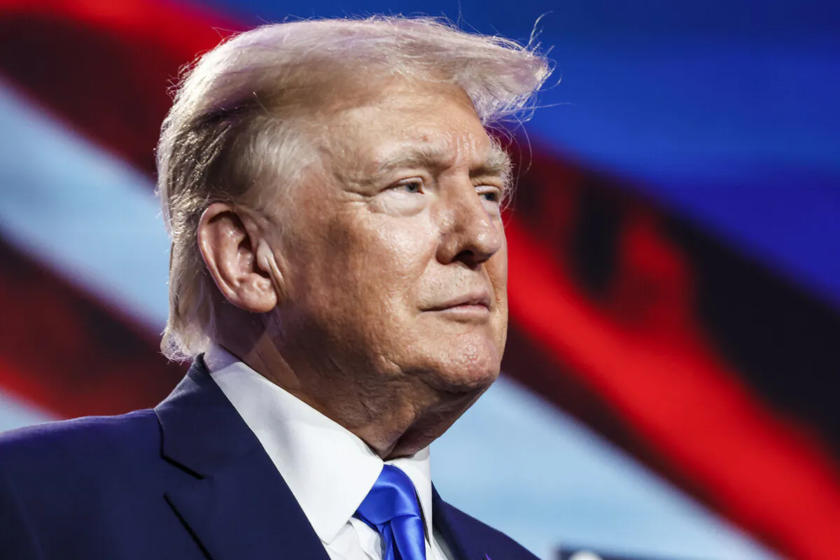Republican presidential candidate former President Donald Trump speaks at the Pray Vote Stand Summit in Washington on Sept. 15, 2023. (Anna Moneymaker/Getty Images)