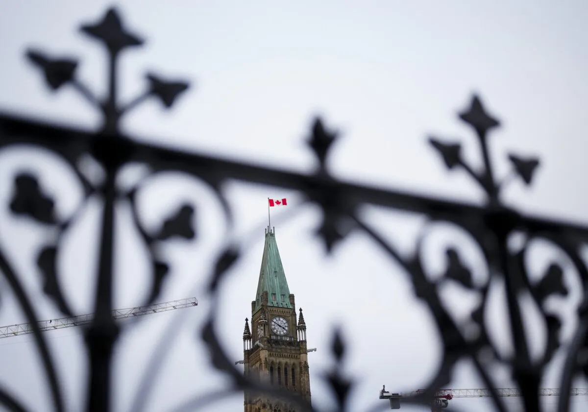 The Peace Tower is pictured on Parliament Hill in Ottawa on Dec. 19, 2023. (The Canadian Press/Sean Kilpatrick)
