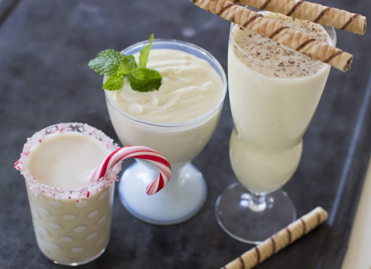 Various flavors of eggnog in a file photo. (AP Photo/Matthew Mead)
