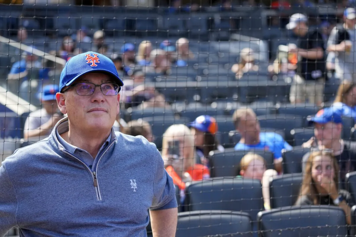 New York Mets owner Steve Cohen looks on before the start of a baseball game between the New York Mets and the Cincinnati Reds in New York on Sept. 17, 2023. (Mary Altaffer/AP Photo)