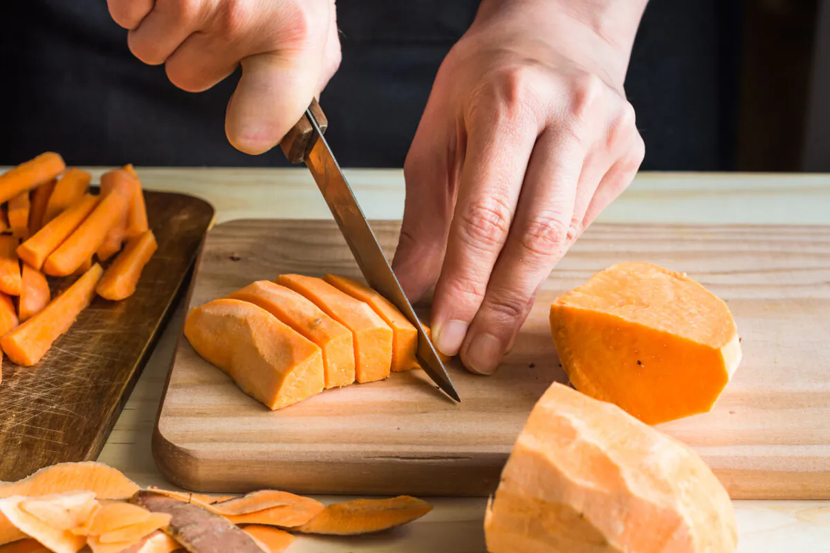 Though sweet potatoes look tough, they're best handled with care. They bruise easily and should be enjoyed within a week or so. (Dreamstime/TNS)