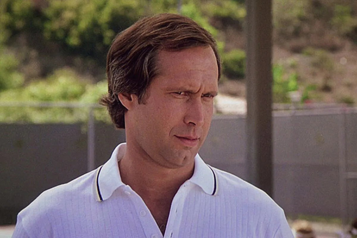 Fletch (Chevy Chase) posing as a tennis instructor, in “Fletch.” (Universal Pictures)