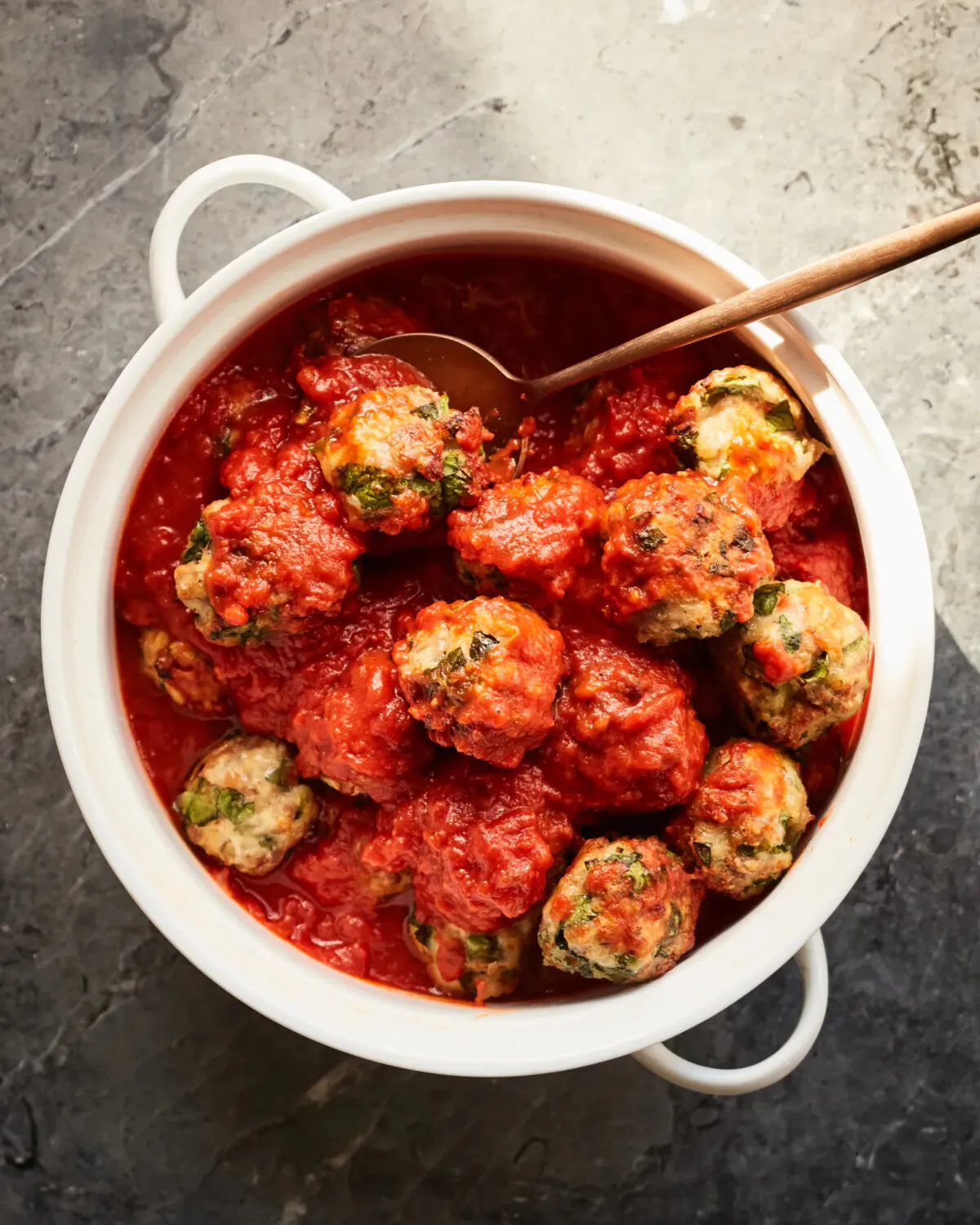 Warm, comforting, flavorful meatballs are part of a hearty meal. (Jennifer Segal)