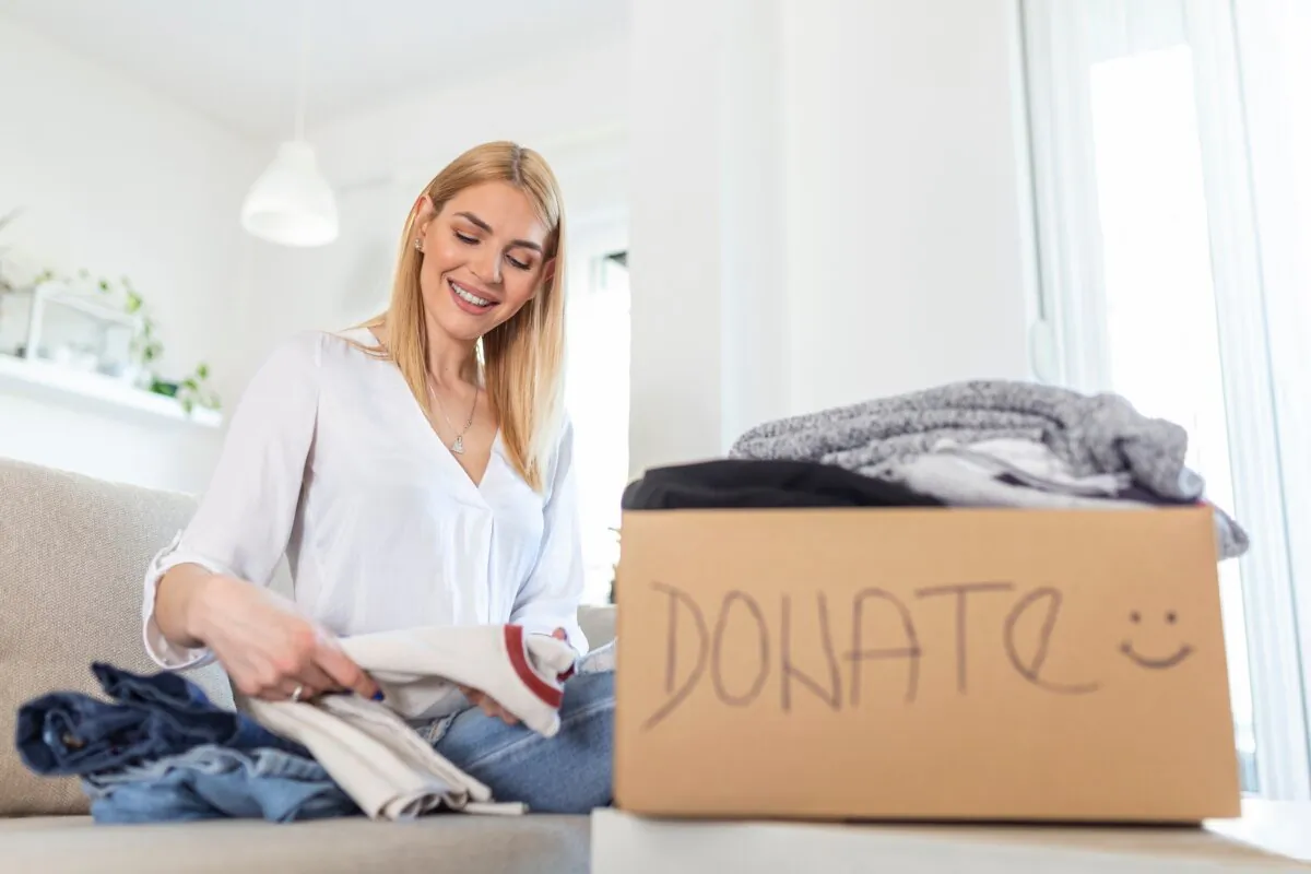 Donate any clothes that don't fit anymore. (Photoroyalty/Shutterstock)