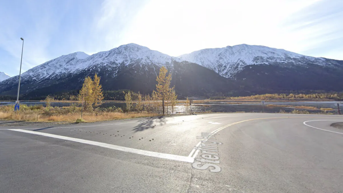 The intersection of Seward Highway and Sterling Highway in Moose Pass, Alaska, in October 2021. (Google Maps/Screenshot via The Epoch Times)