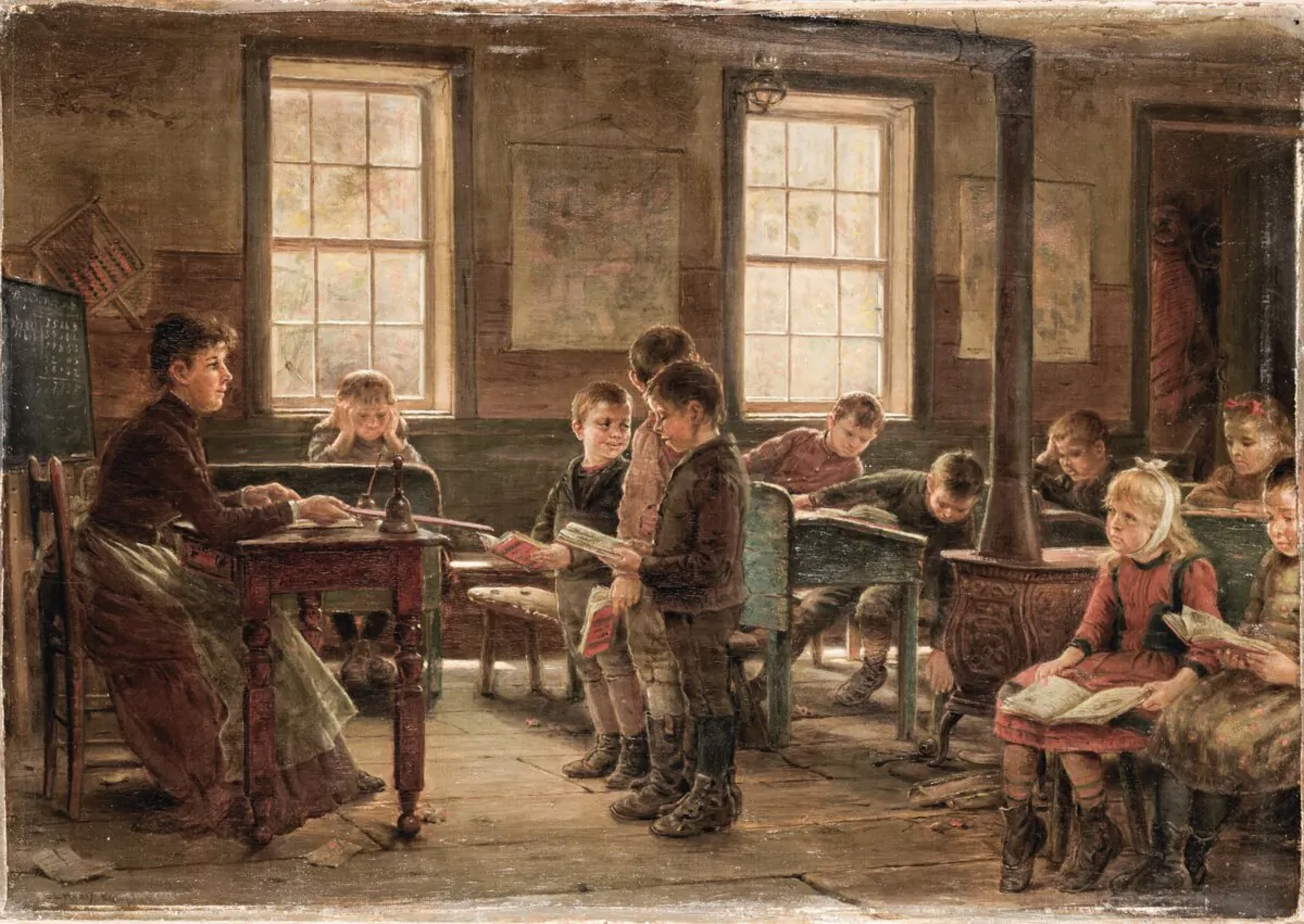 “A Country School”
by Edward Lamson
Henry, 1890. Oil
on canvas. Yale
University Art Gallery,
Connecticut. (Public Domain)